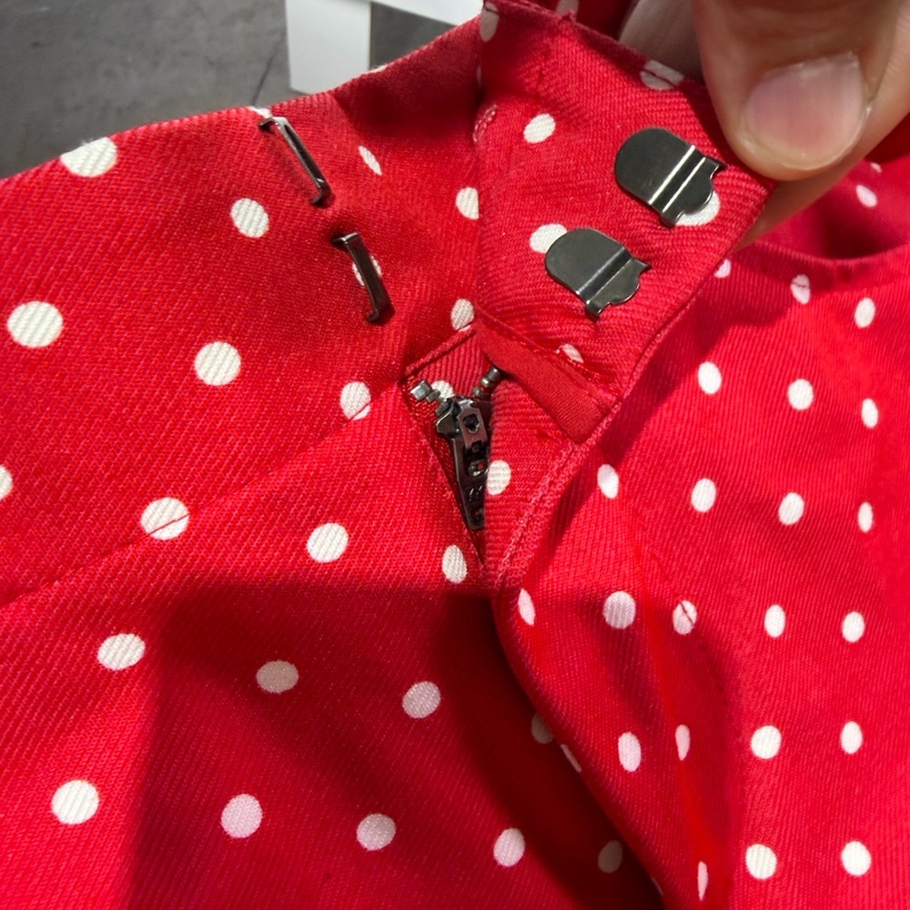 Free People Red and White Polka Dot Garment 10 - Picture 9 of 11